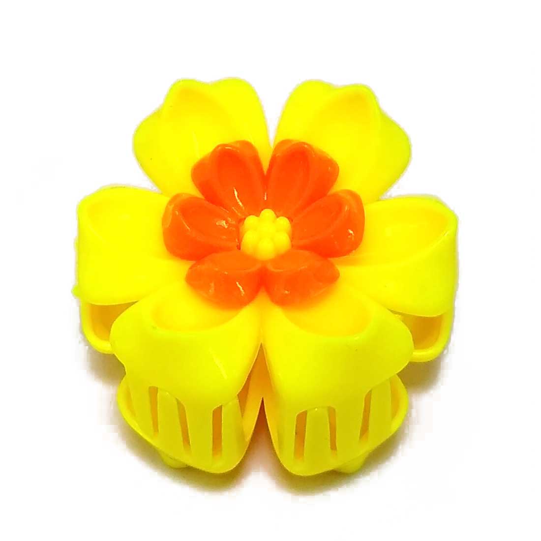 Anokhi ADA Floral Hair Clutcher for Girls and Women (One Hair Clutcher, Yellow) -C-54