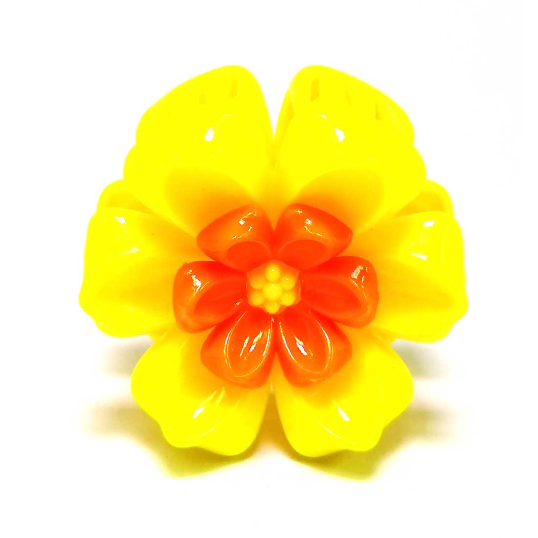 Anokhi ADA Floral Hair Clutcher for Girls and Women (One Hair Clutcher, Yellow) -C-54