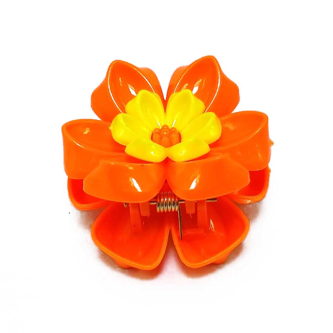 Anokhi ADA Floral Hair Clutcher for Girls and Women (One Hair Clutcher, Orange) -C-50