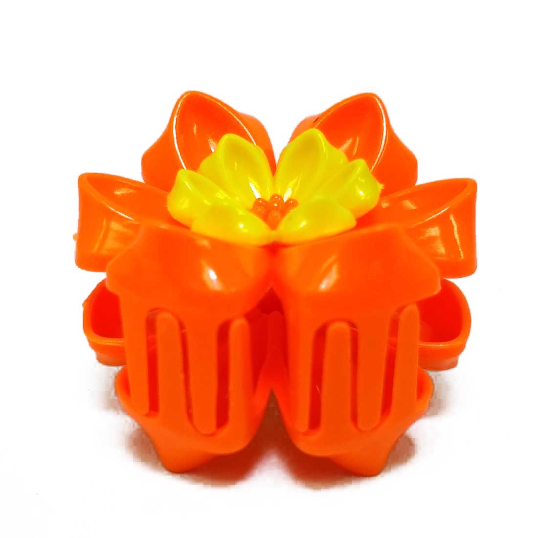 Anokhi ADA Floral Hair Clutcher for Girls and Women (One Hair Clutcher, Orange) -C-50