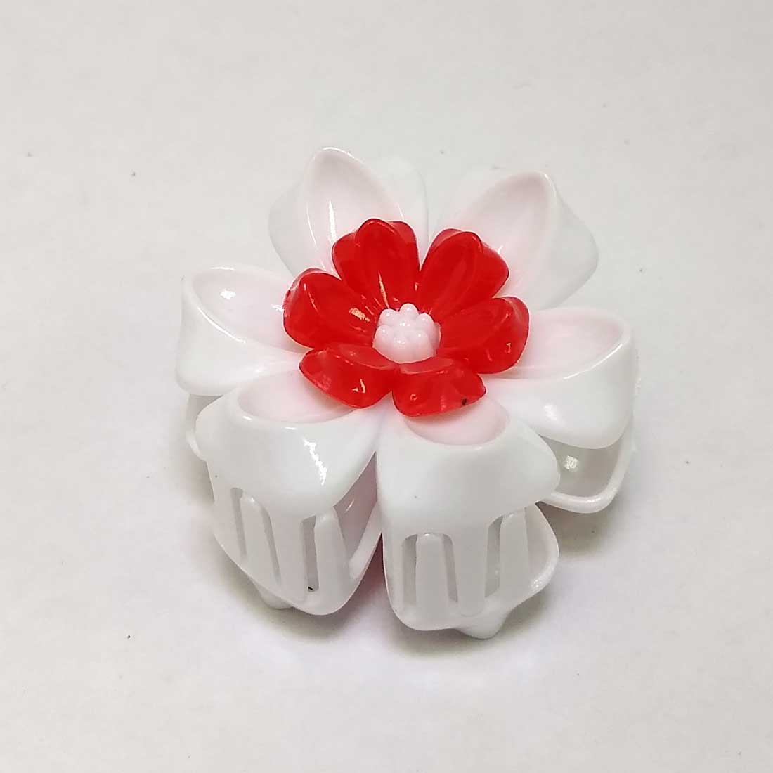 Anokhi ADA Floral Hair Clutcher for Girls and Women (One Hair Clutcher, White) -C-53