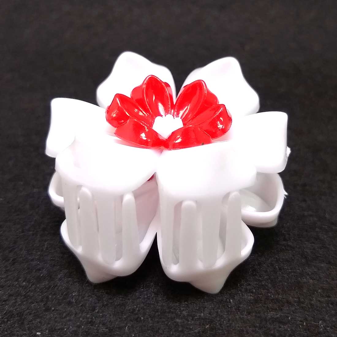 Anokhi ADA Floral Hair Clutcher for Girls and Women (One Hair Clutcher, White) -C-53