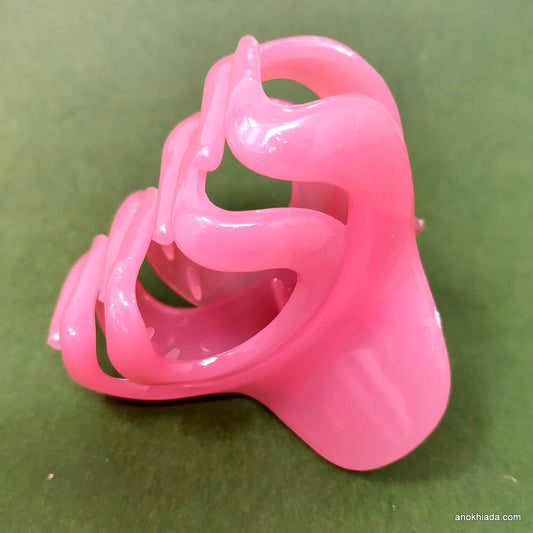 Anokhi Ada Translucent Large Hair Clutcher for Girls and Women (Baby Pink, BA-41)