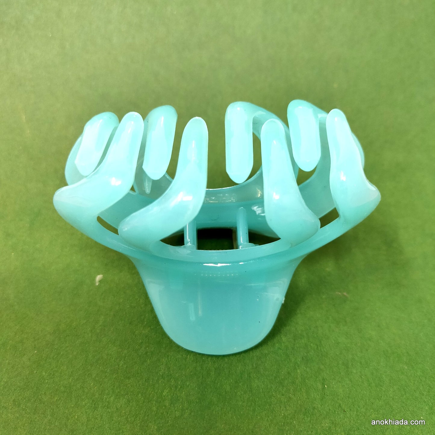 Anokhi Ada Translucent Large Hair Clutcher for Girls and Women (Turquoise, BA-44)