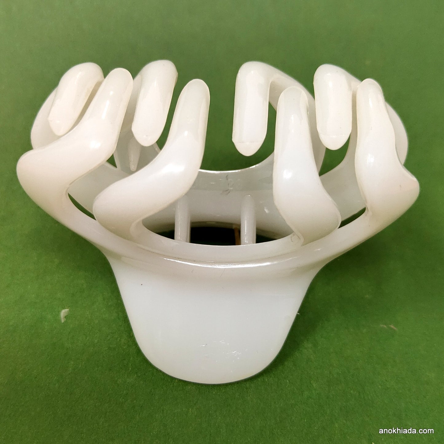 Anokhi Ada Translucent Large Hair Clutcher for Girls and Women (White, BA-45)