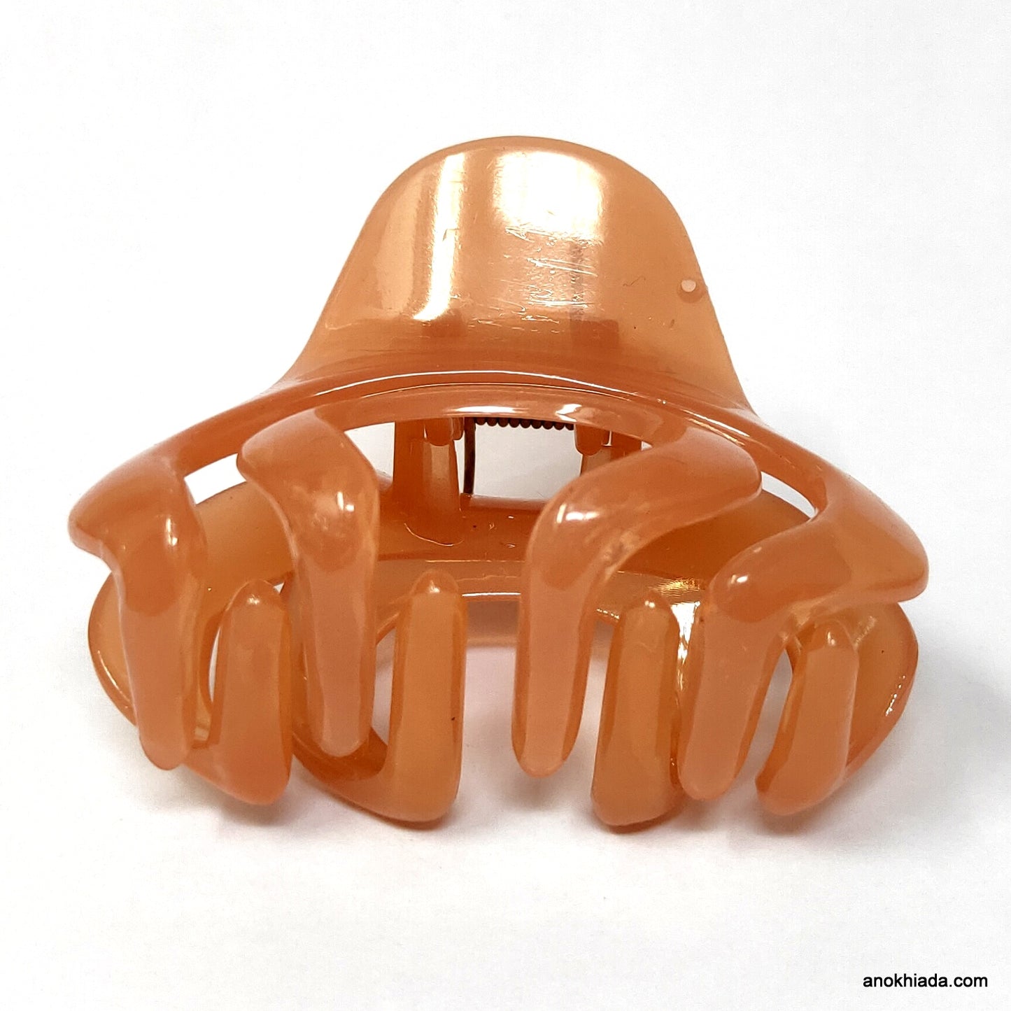 Anokhi Ada Translucent Large Hair Clutcher for Girls and Women (Peach, BA-50)