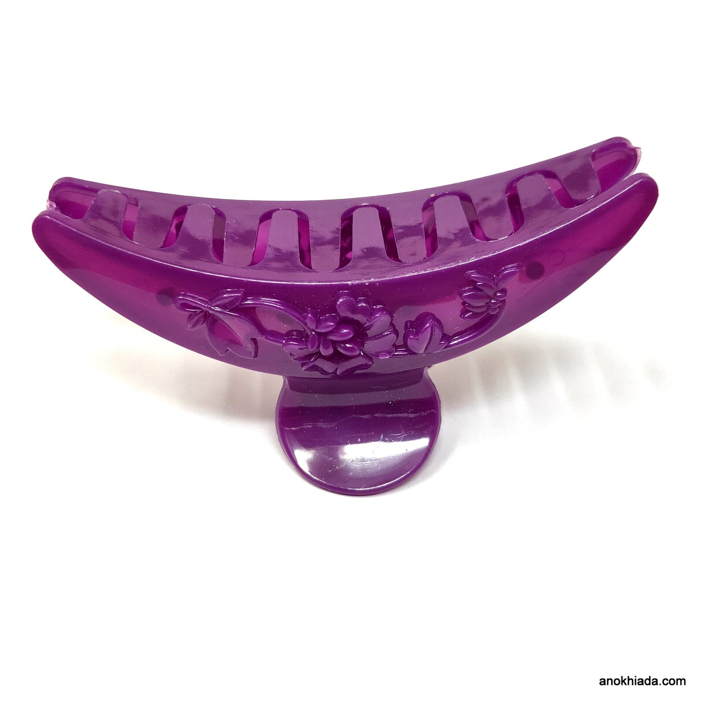 Anokhi Ada Floral Large Hair Clutcher for Girls and Women (Purple, BA-54)