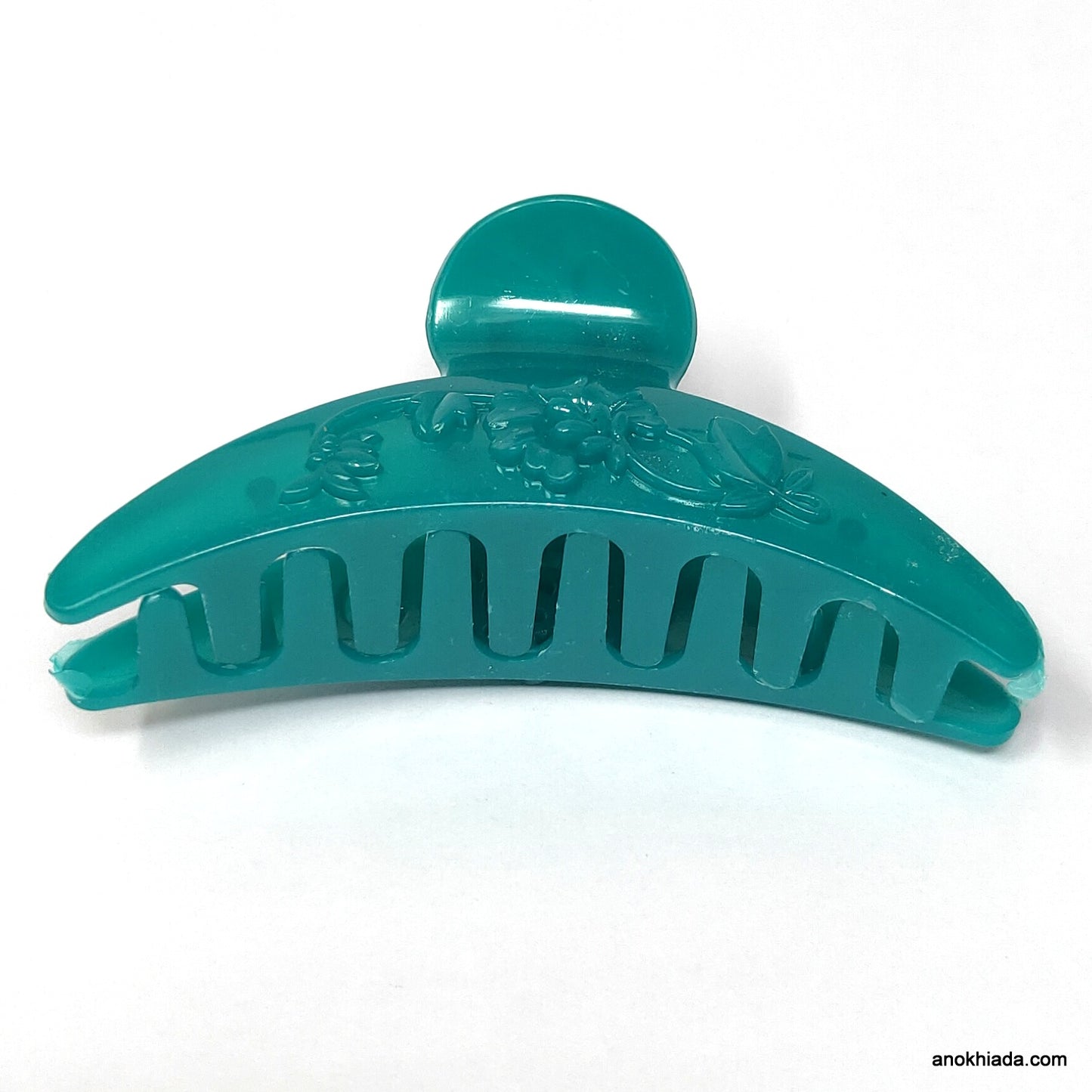 Anokhi Ada Floral Large Hair Clutcher for Girls and Women (Green, BA-56)