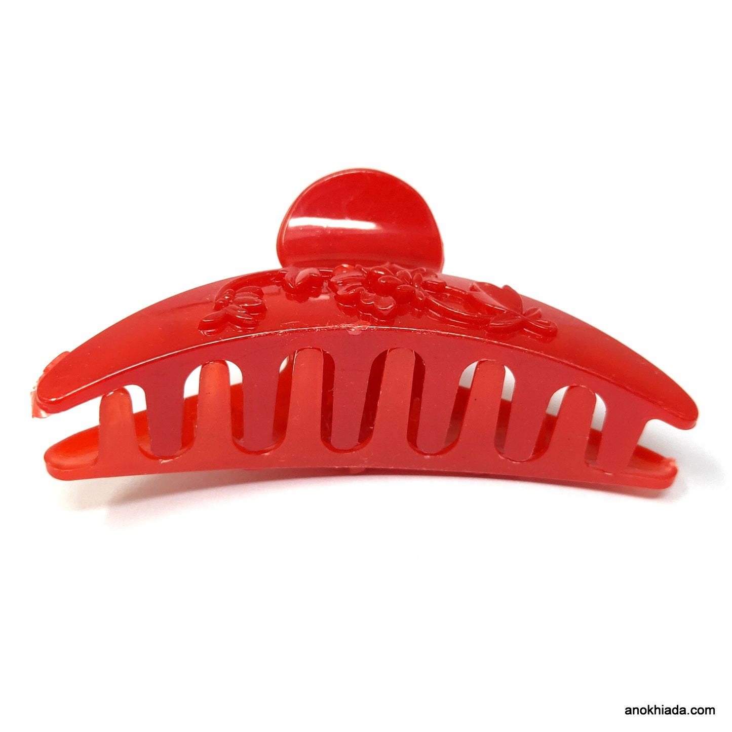 Anokhi Ada Floral Large Hair Clutcher for Girls and Women (Red, BA-58)