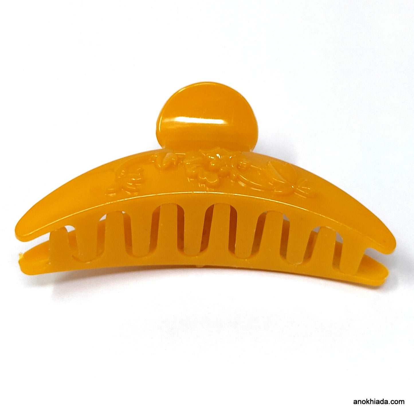 Anokhi Ada Floral Large Hair Clutcher for Girls and Women (Yellow, BA-59)