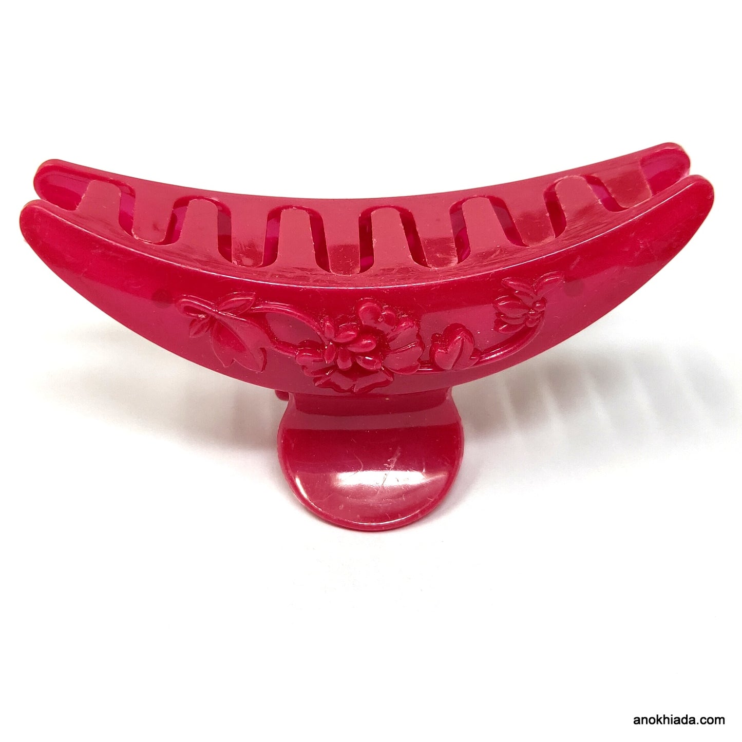 Anokhi Ada Floral Large Hair Clutcher for Girls and Women (Hot Pink, BA-60)