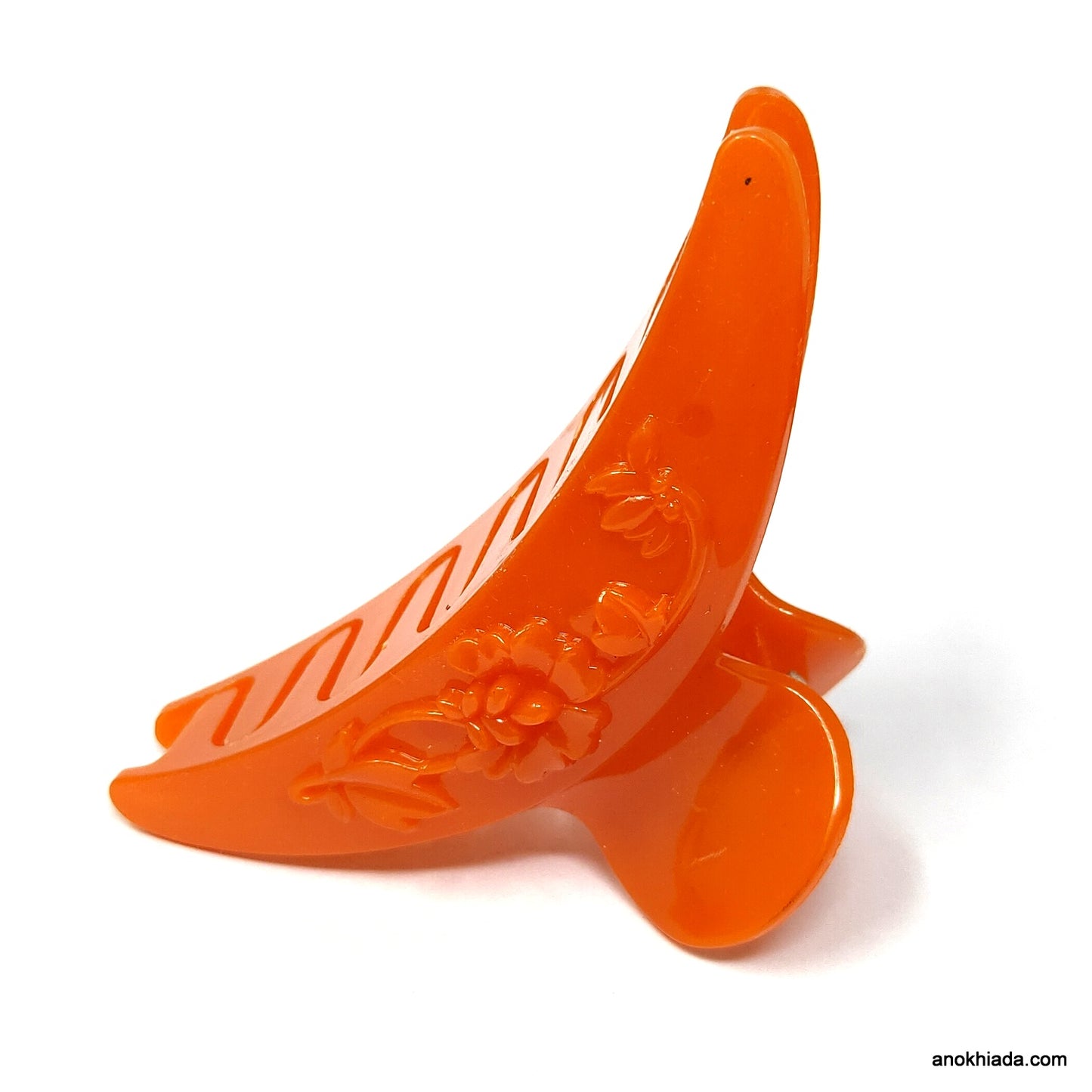 Anokhi Ada Floral Large Hair Clutcher for Girls and Women (Orange, BA-62)