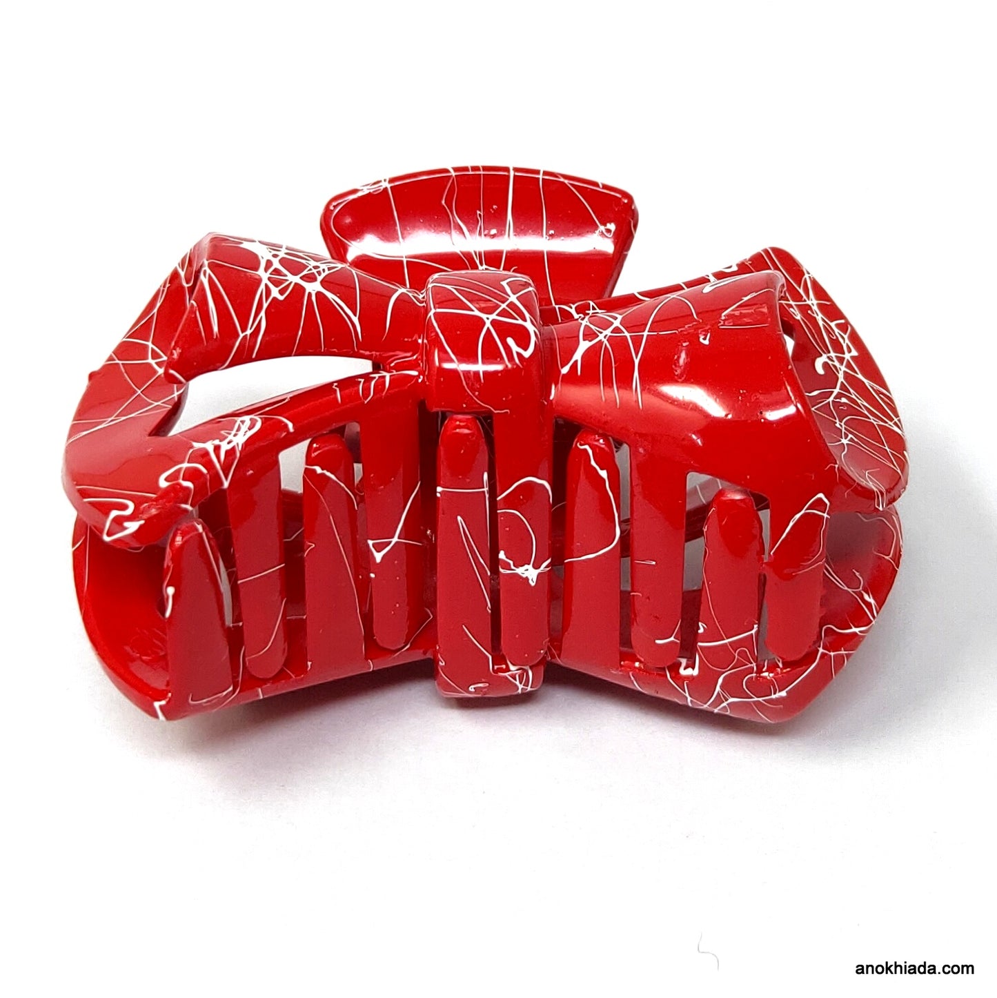 Anokhi Ada Large Bow Hair Clutcher for Girls and Women (Red, BA-65)