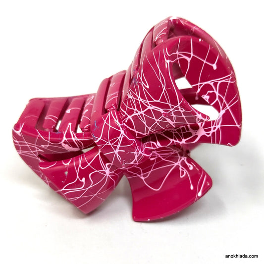 Anokhi Ada Large Bow Hair Clutcher for Girls and Women (Pink, BA-68)