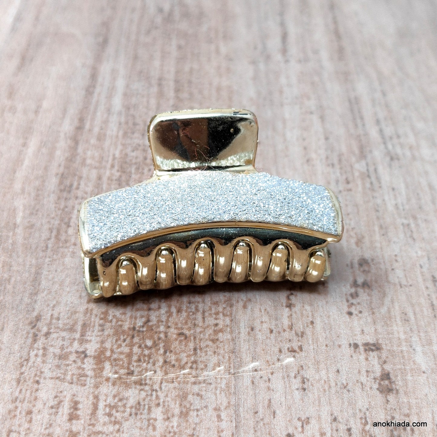 Golden Fancy Plastic Hair Clutcher / Hair Claw for Girls and Women (98-04 Clutcher)