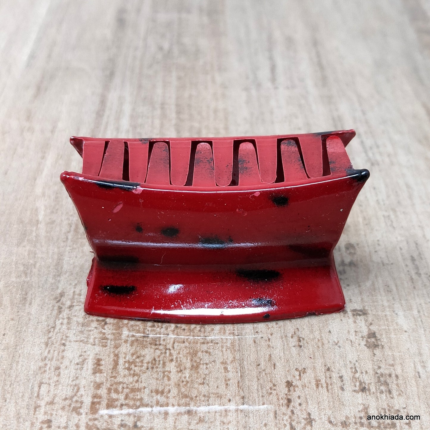 Tiger Print Rectangular Plastic Red Hair Clutcher / Hair Claw for Girls and Women (98-10A Clutcher)