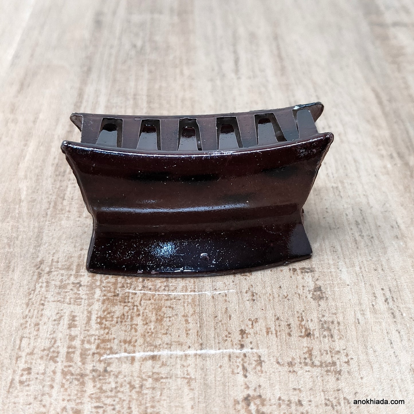 Tiger Print Rectangular Plastic Brown Hair Clutcher / Hair Claw for Girls and Women (98-10B Clutcher)