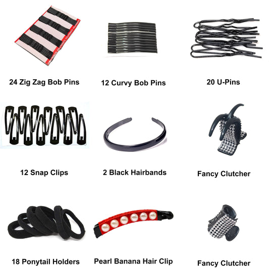 Anokhi Ada Hair Accessories Combo For Girls and Women (Combo of 91 Pcs of Hair Accessories)