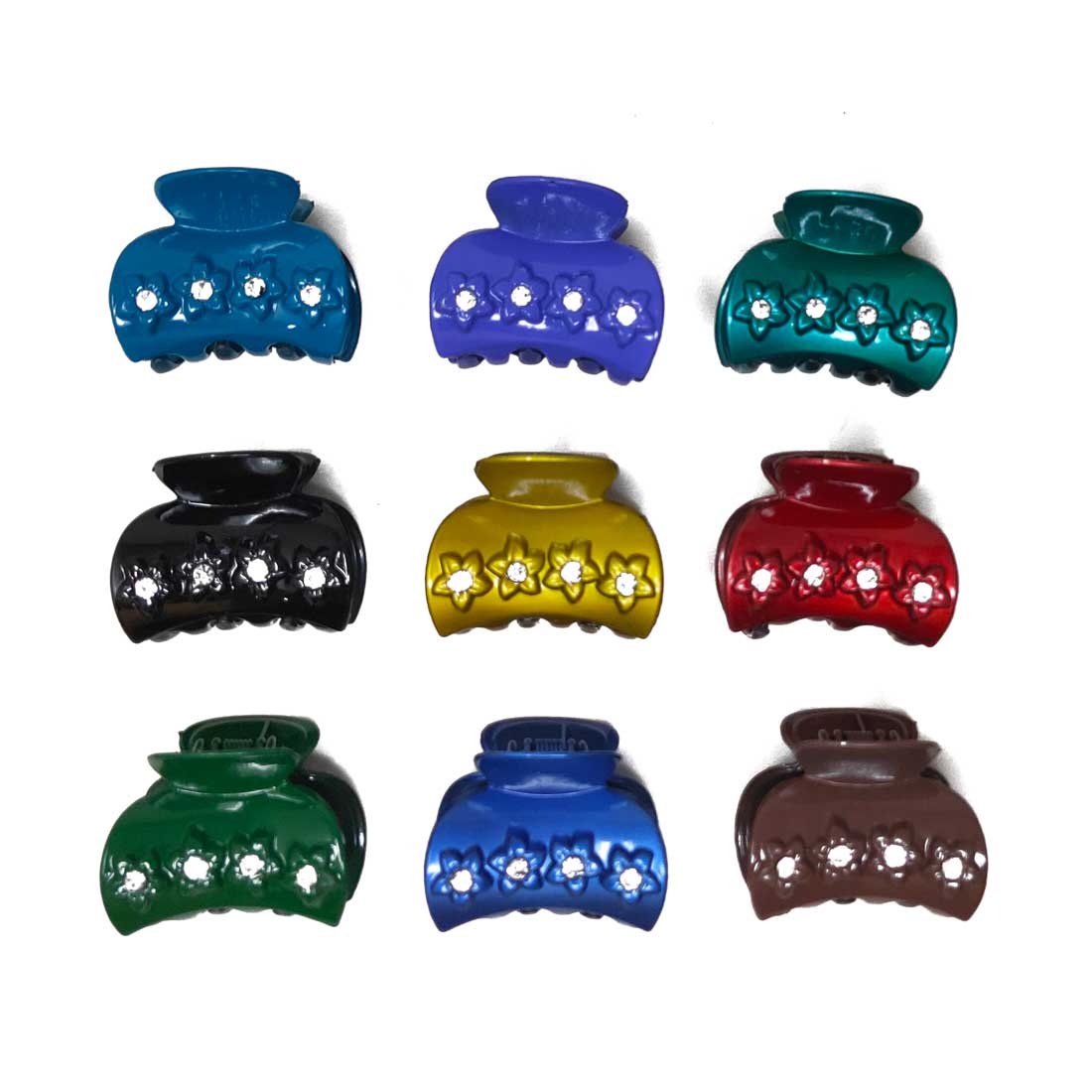 Anokhi Ada Plastic Hair Clutchers/Hair Claw Clips for Girls and Women (Assorted Colour, Pack of 3) - 08-03C