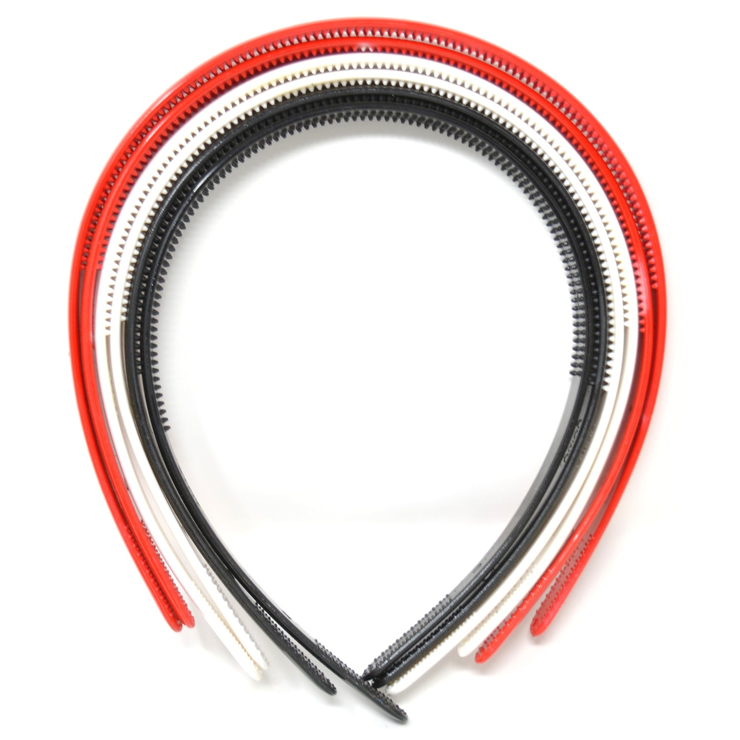 High Quality Daily Use Multicolor Plane Plastic Hair Band for Girls (Combo of Six)