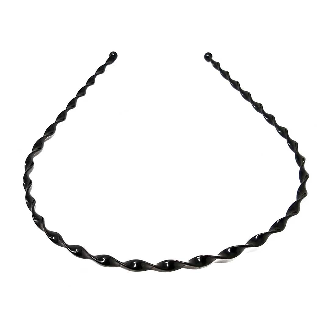 Anokhi ADA Twisted Metal Headband for Men and Women (Black) -039