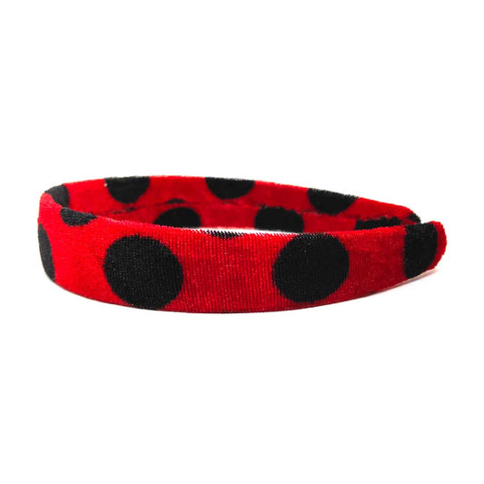 Anokhi Ada Velvet on Plastic Hairband / Headband for Kids and Girls (Red, Pack of 1) - 09-07H