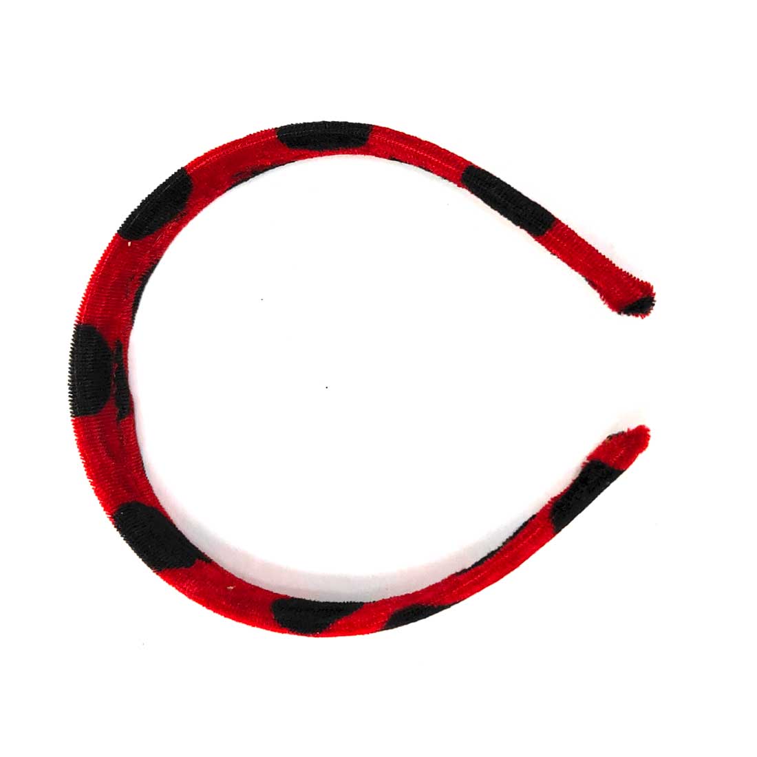 Anokhi Ada Velvet on Plastic Hairband / Headband for Kids and Girls (Red, Pack of 1) - 09-07H