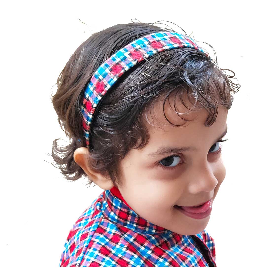 Anokhi Ada Handmade Fabric on Plastic Hairbands / Headbands for Kids and Girls (Multi-Colour, Pack of 1) - 09-09H