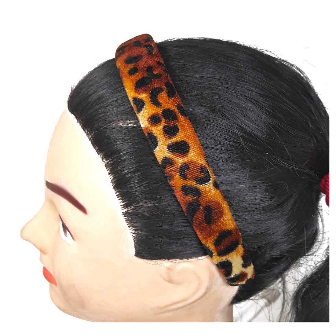 Anokhi Ada Velvet on Plastic Hairbands / Headbands for Kids and Girls (Orange, Pack of 1) - 09-12H