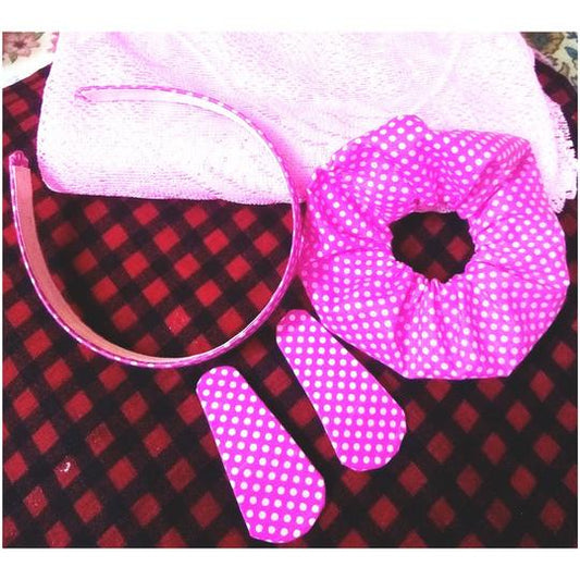 Anokhi Ada Handmade Hair Accessory Combo (One Headband, One Scrunchie and one pair of Hair Clips-09-31 Combo)