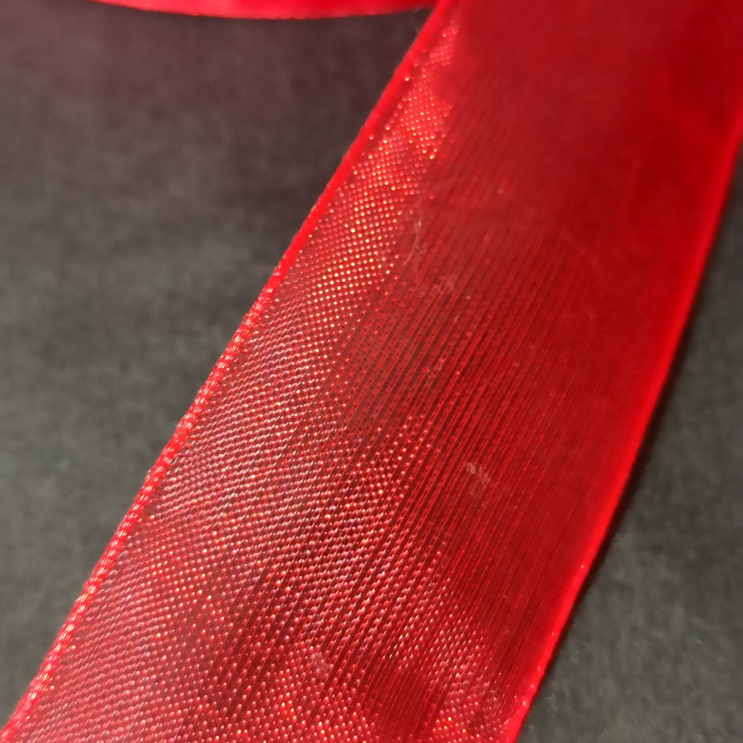 Anokhi Ada 25mm (1 inch) Red Organza Ribbon (Ribbon-056)