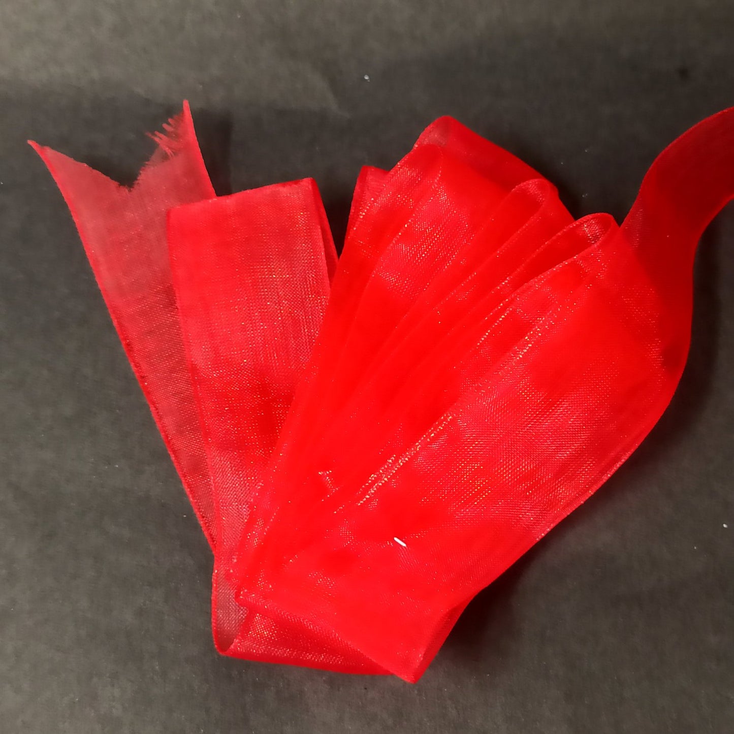 Anokhi Ada 25mm (1 inch) Red Organza Ribbon (Ribbon-056)