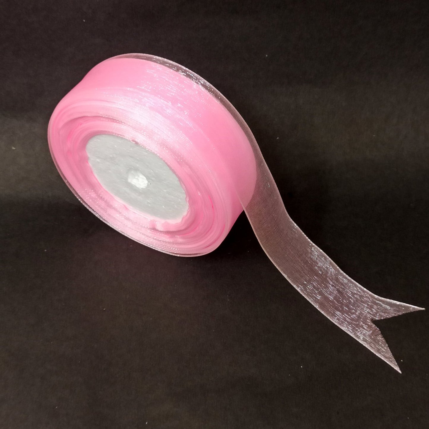Anokhi Ada 25mm (1 inch) Pink Organza Ribbon (Ribbon-058)