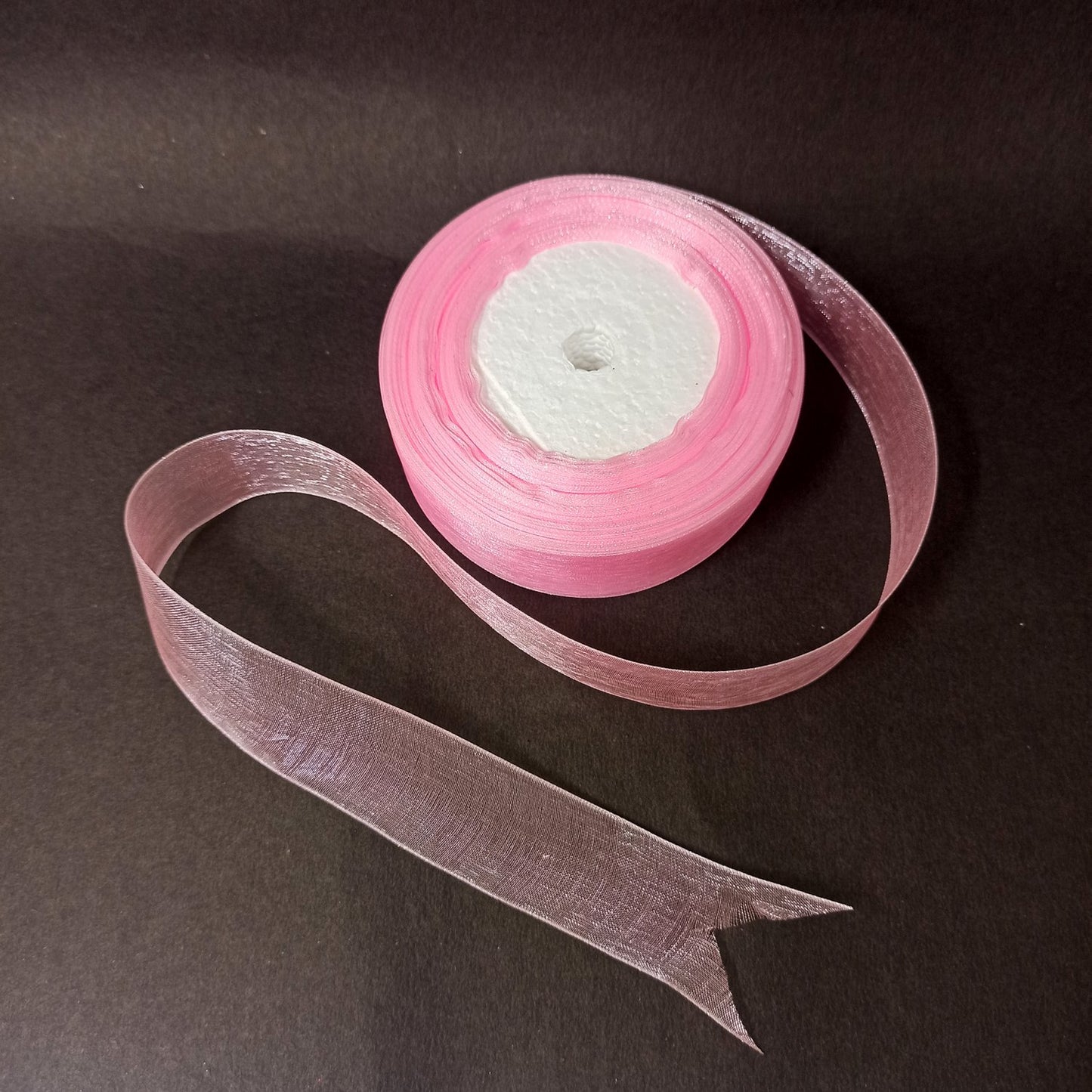 Anokhi Ada 25mm (1 inch) Pink Organza Ribbon (Ribbon-058)