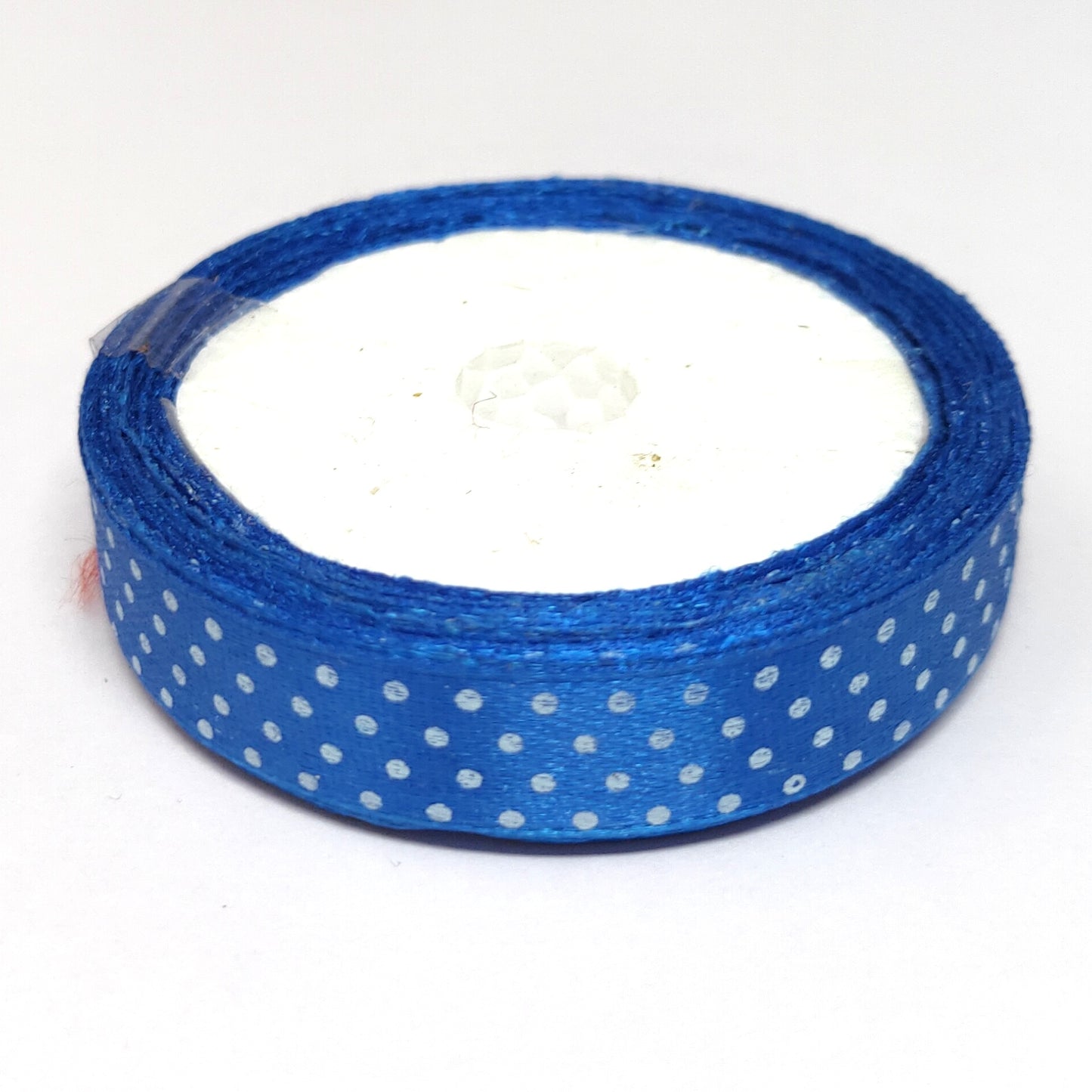 12.5 mm (Half Inch) Dot Print Violet Satin Ribbon (022)