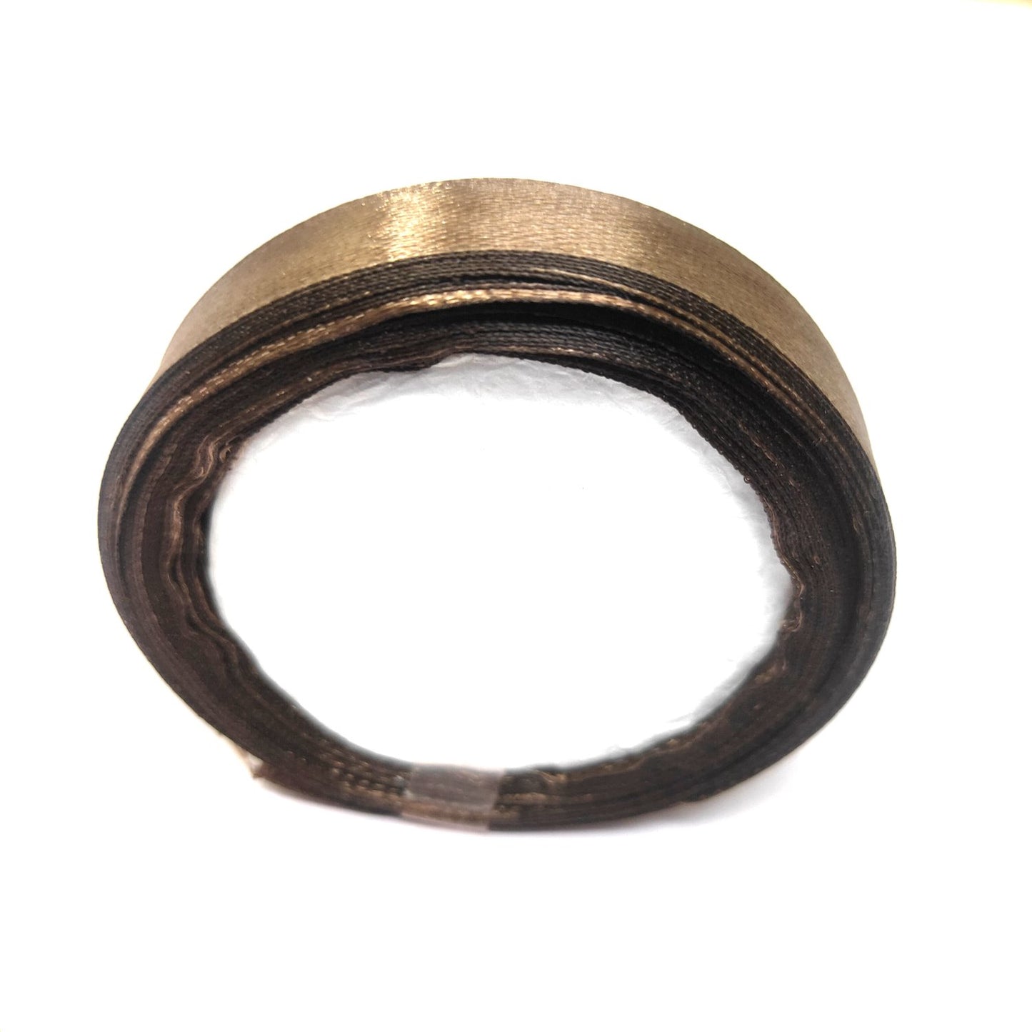 1/2 Inch (12.5 mm) Brown Satin Ribbon (036-A)