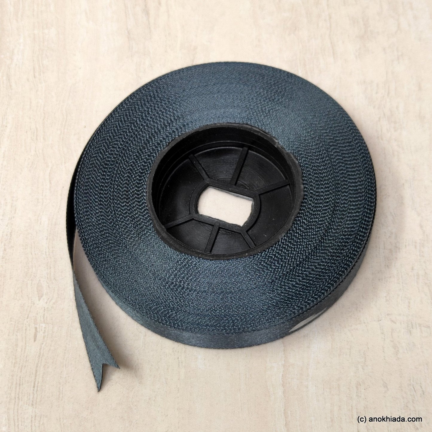 Anokhi Ada 12.5mm (Half inch) Grey Double Side Satin Ribbon (Ribbon-045)