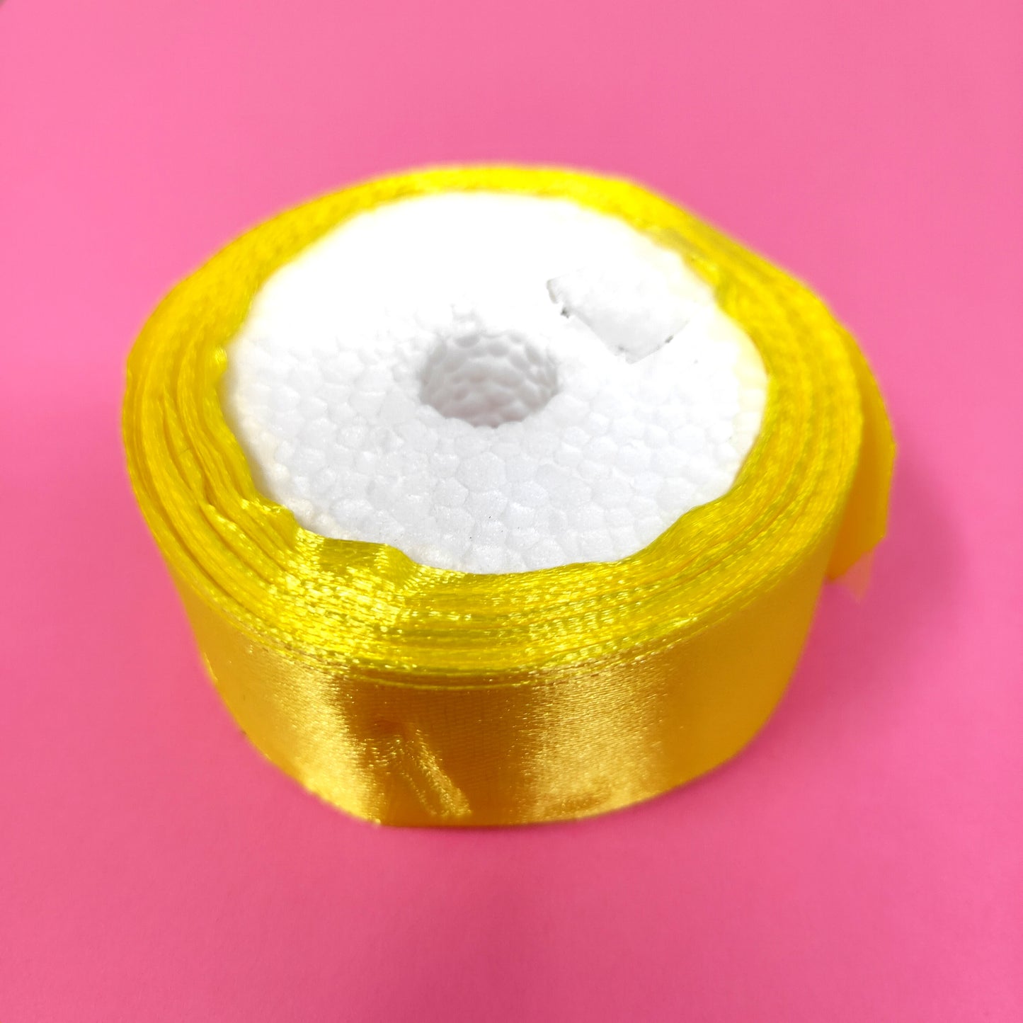 25mm (1 inch) Yellow Satin Ribbon (004)