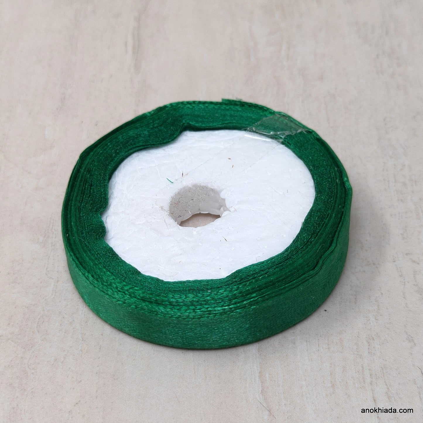 1/2 Inch (12.5 mm) Dark Green Satin Ribbon (032)