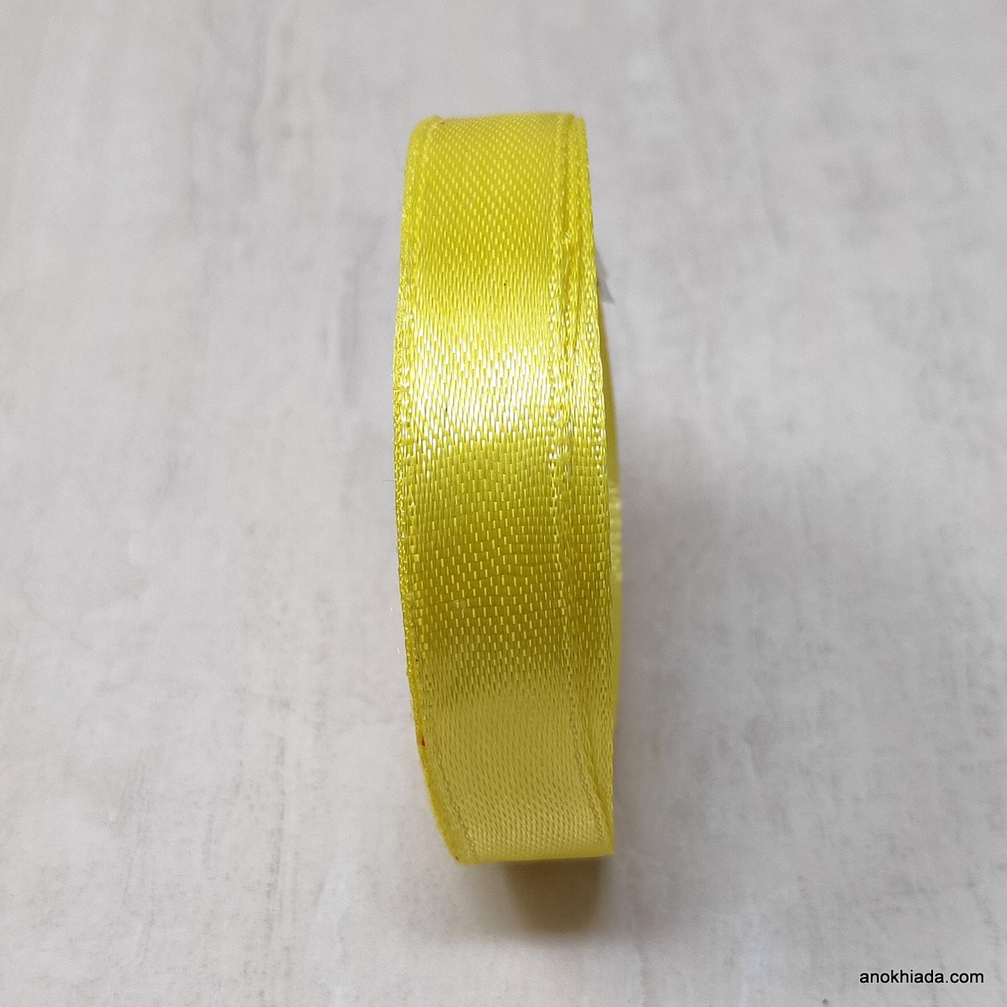 1/2 Inch (12.5 mm) Yellow Satin Ribbon (036)
