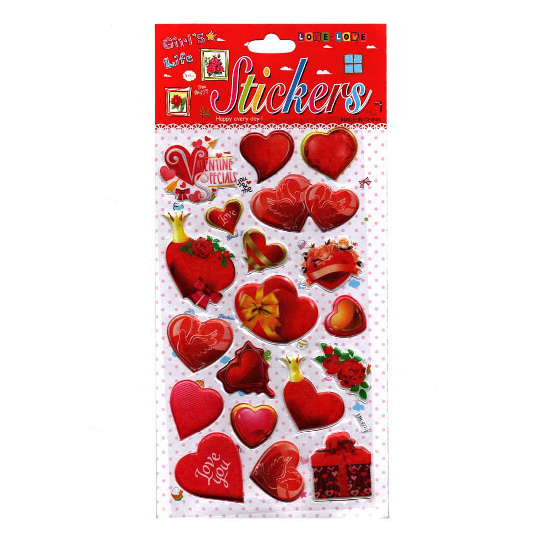 Heart Stickers in Various Size for Valentine Day-2