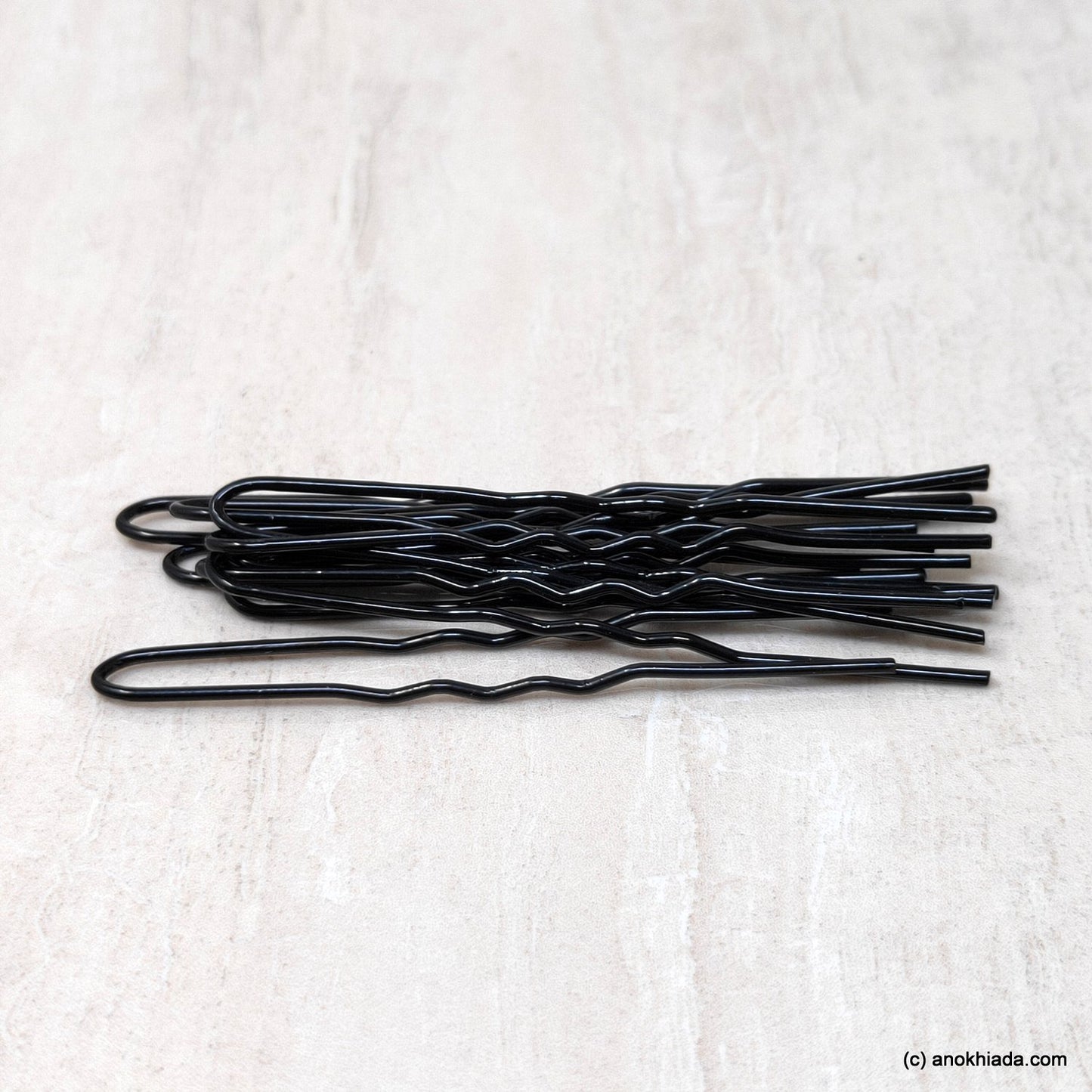 Anokhi Ada Black 6.5 cm long Juda Pins for Girls and Women (Combo of 30 U Pins-002)