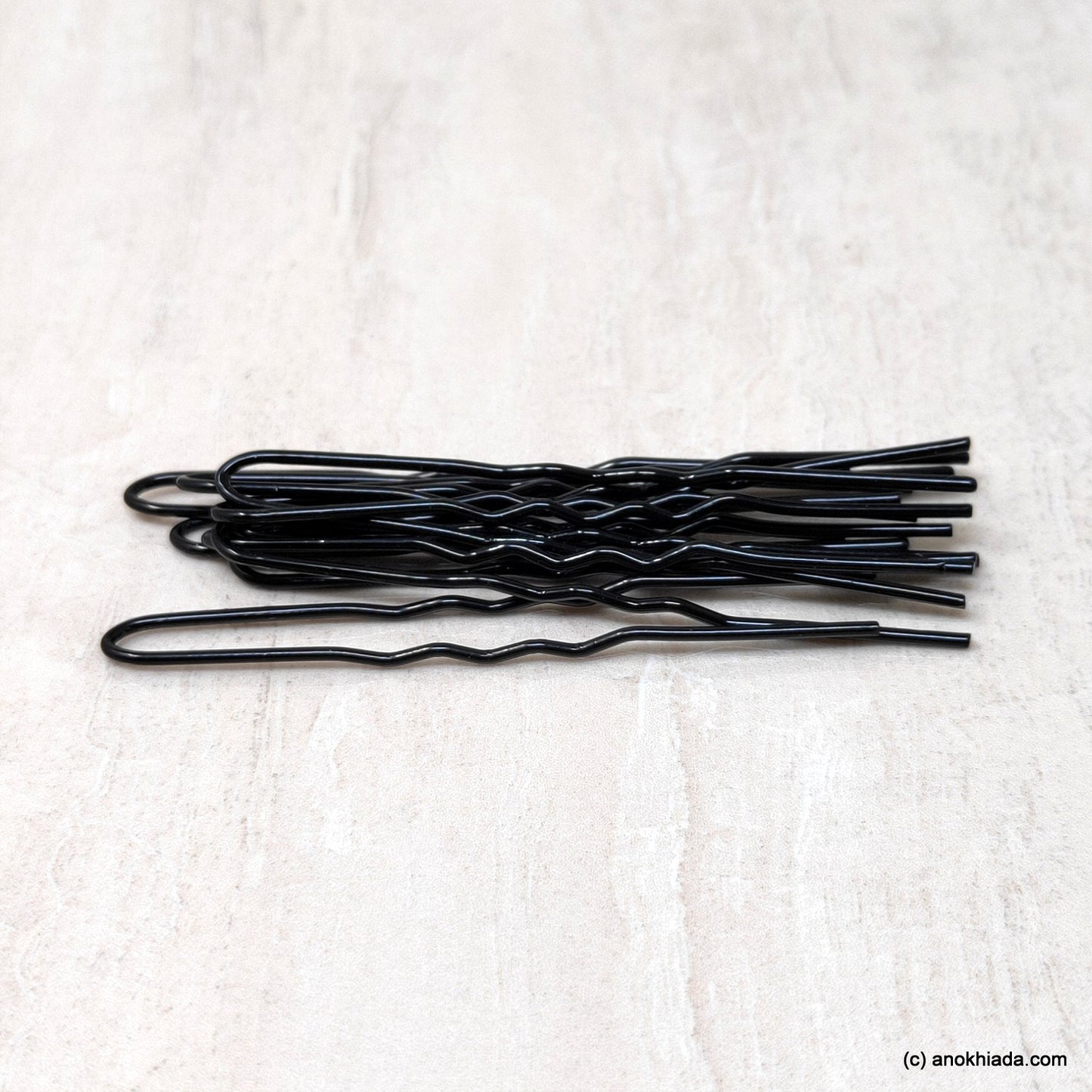 Anokhi Ada Black 6.5 cm long Juda Pins for Girls and Women (Combo of 30 U Pins-002)