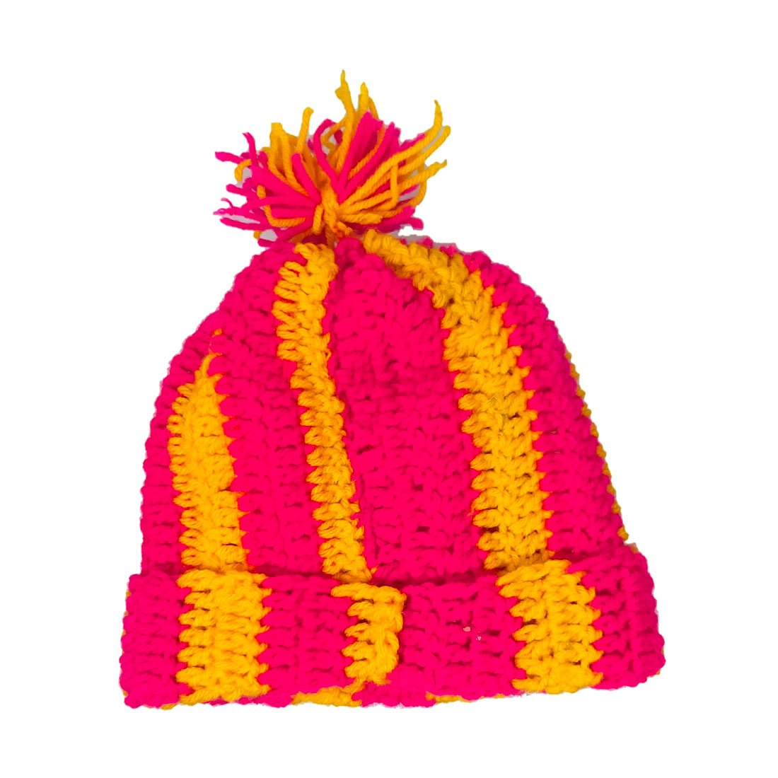 Anokhi Ada Pink Handmade Knitting Woolen Baby Caps (YA-02) - Anokhiada.com