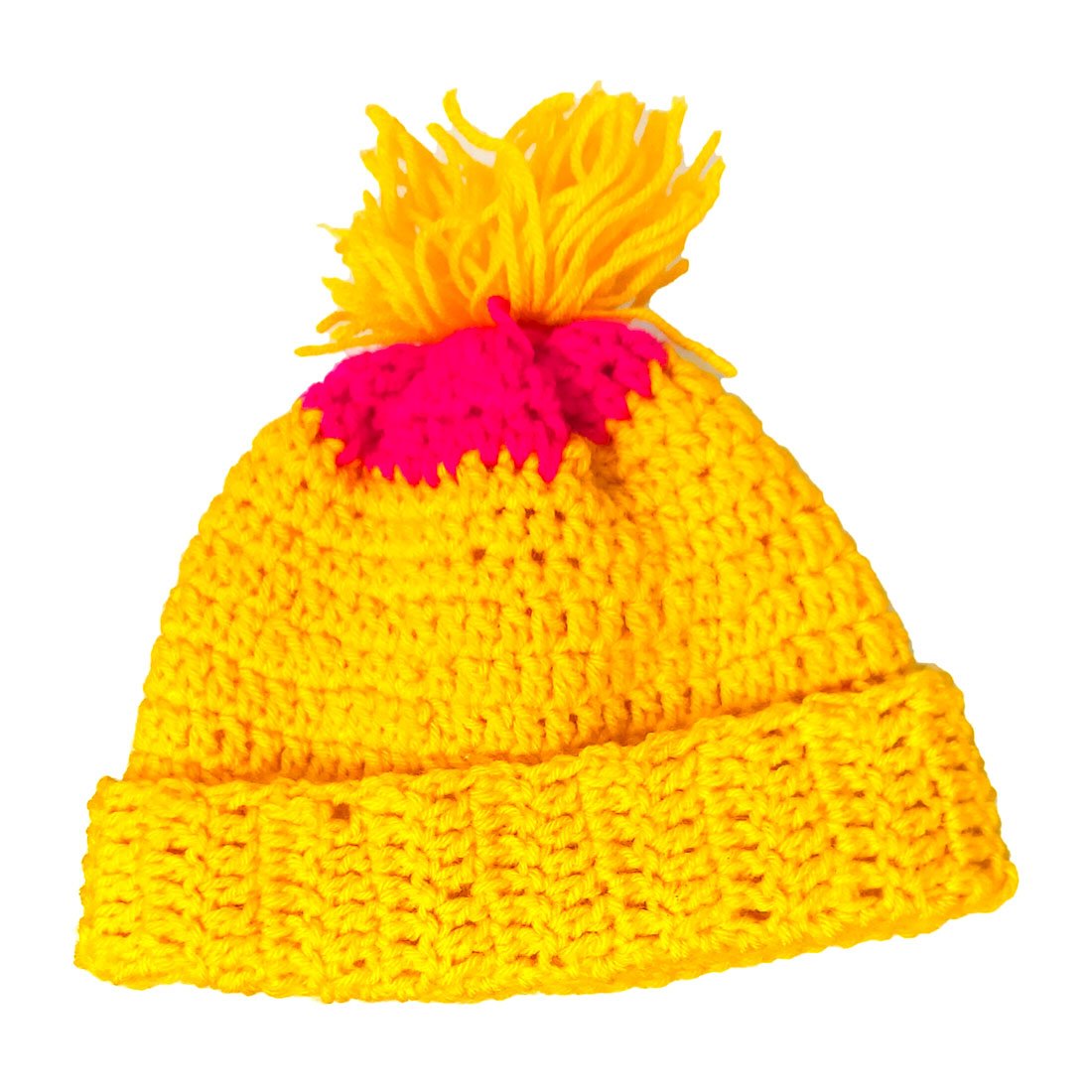Anokhi Ada Yellow Handmade Knitting Woolen Baby Caps (YA-04) - Anokhiada.com