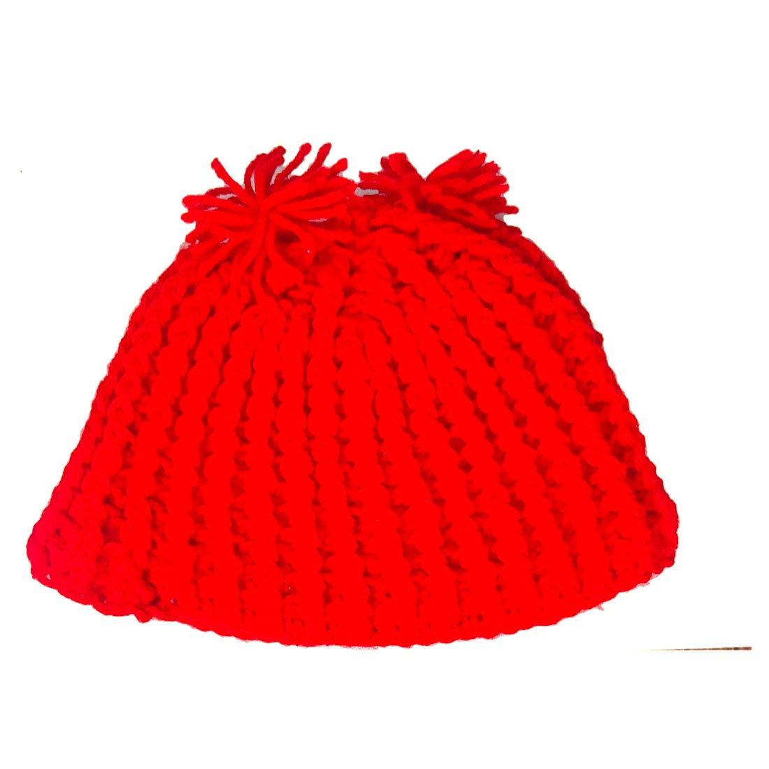 Anokhi Ada Red Handmade Knitting Woolen Baby Caps (YA-05) - Anokhiada.com