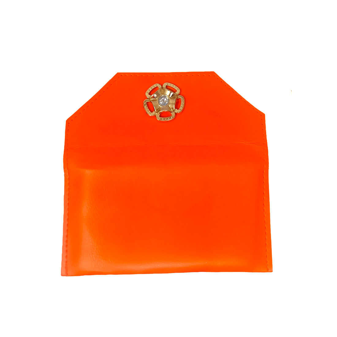 Anokhi Ada Orange PU Leather Handy Purse/ Pouch/ Wallet for Girls (YB-09)