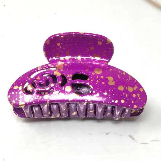 Anokhi Ada Large Plastic Hair Claw for Girls and Women (Purple,,ZA-12-d)