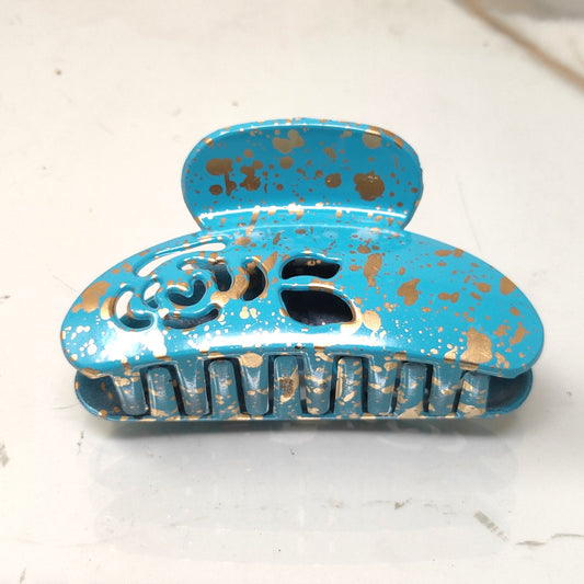 Anokhi Ada Large Plastic Hair Claw for Girls and Women (Sky Blue,,ZA-12-e)