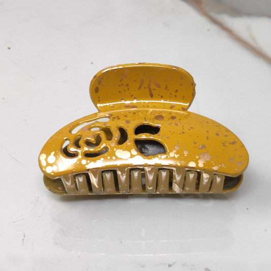 Anokhi Ada Large Plastic Hair Claw for Girls and Women (Yellow,,ZA-12-f)